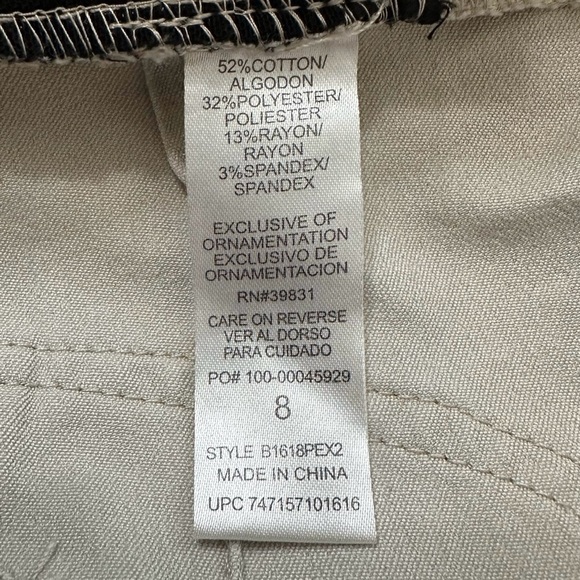 Democracy Ab Technology Flax Taupe Ankle Pants, Size 8 - Picture 10 of 12